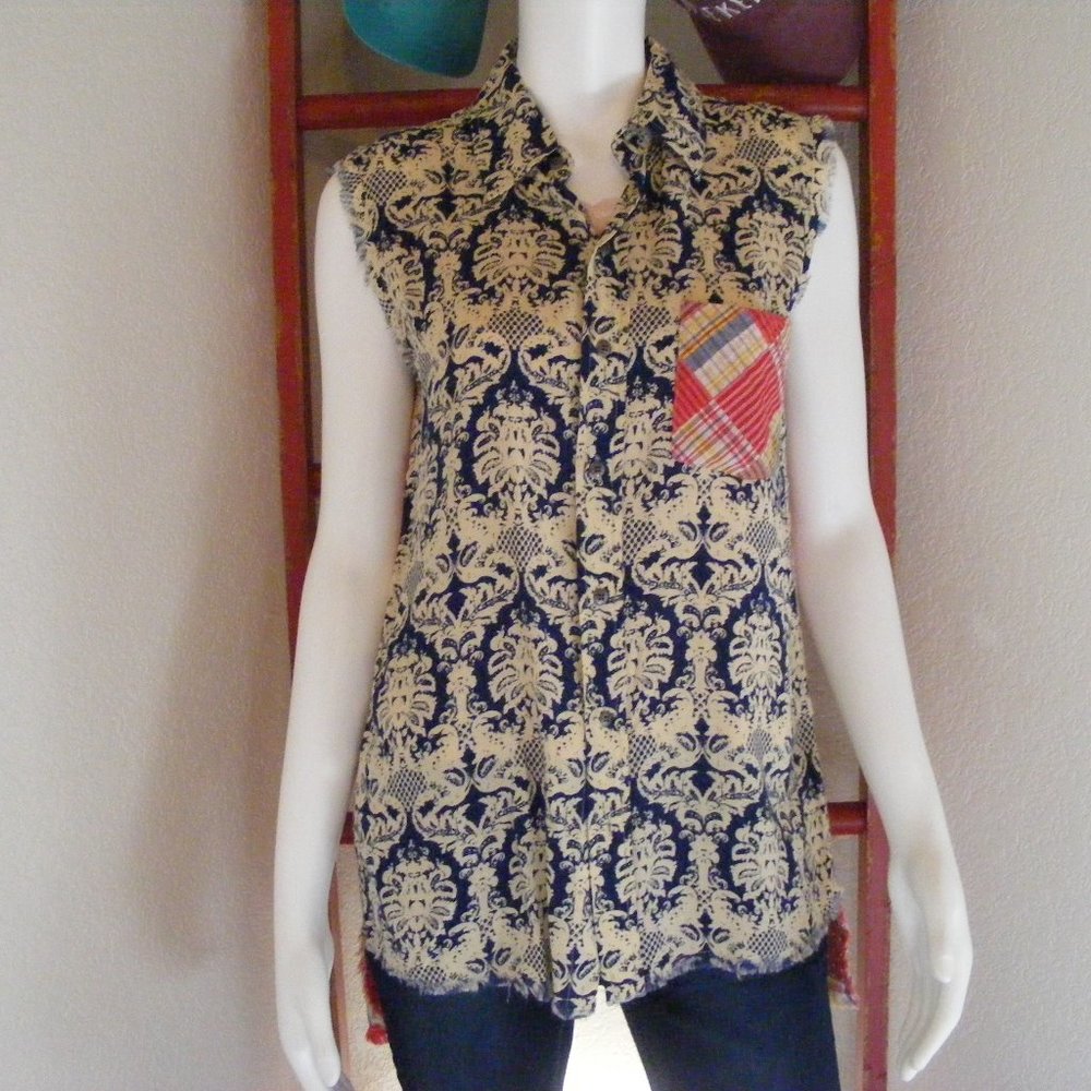 ARTISAN DE LUXE SHORT SLEEVE BLOUSE